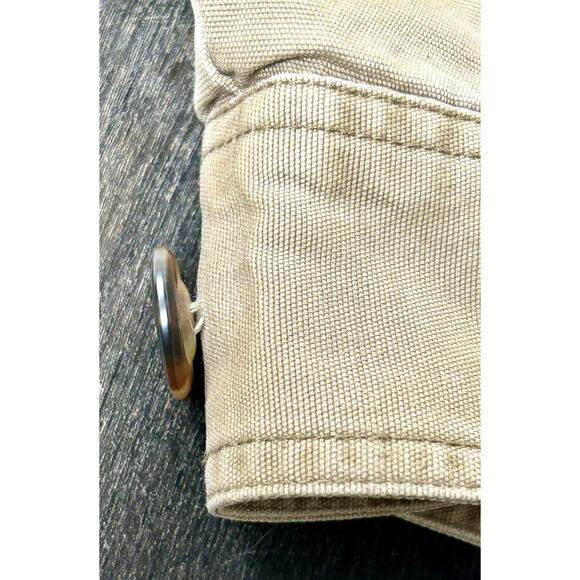 Vtg Cabelas Jacket Beige Field Chore Coat Sherpa Fleece Lined Canvas XL Tall - Picture 8 of 16
